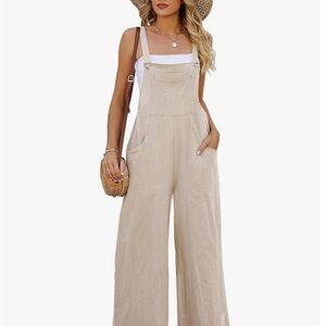 Amazon Women's Tan Wide Leg Jumpsuit